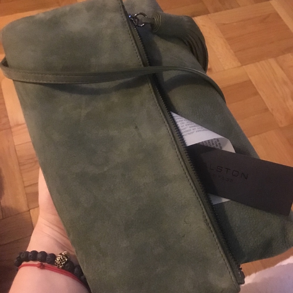 Halston Heritage foldover clutch